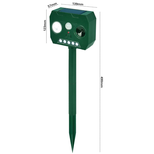 Set 2 x Aparat solar antidaunatori, cu ultrasunete si senzor de miscare