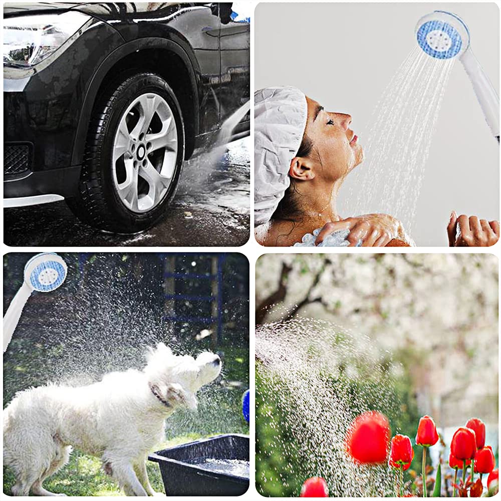 Dus portabil electric cu robinet, pentru camping si drumetii