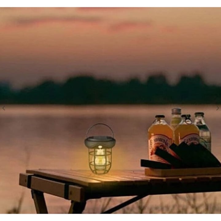 Set 3 x Felinar solar cu lumina calda