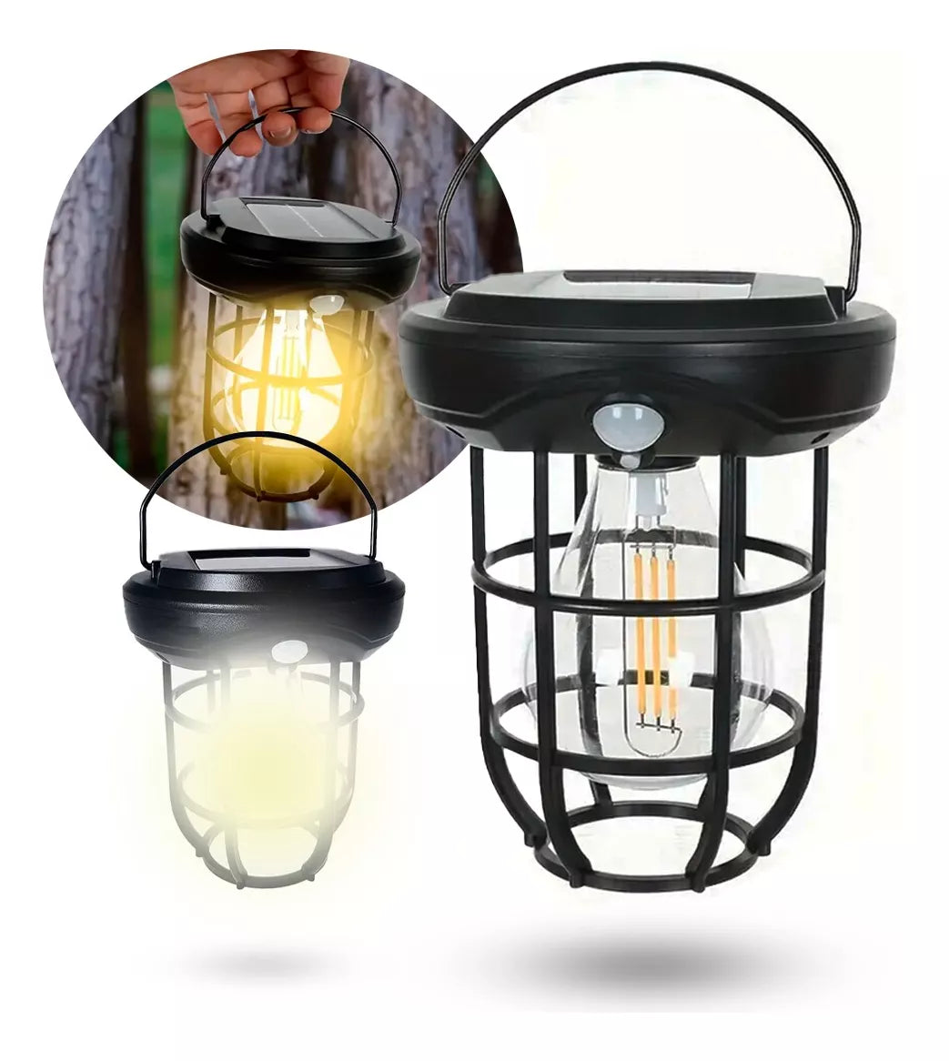 Set 2 x Felinar solar cu lumina calda