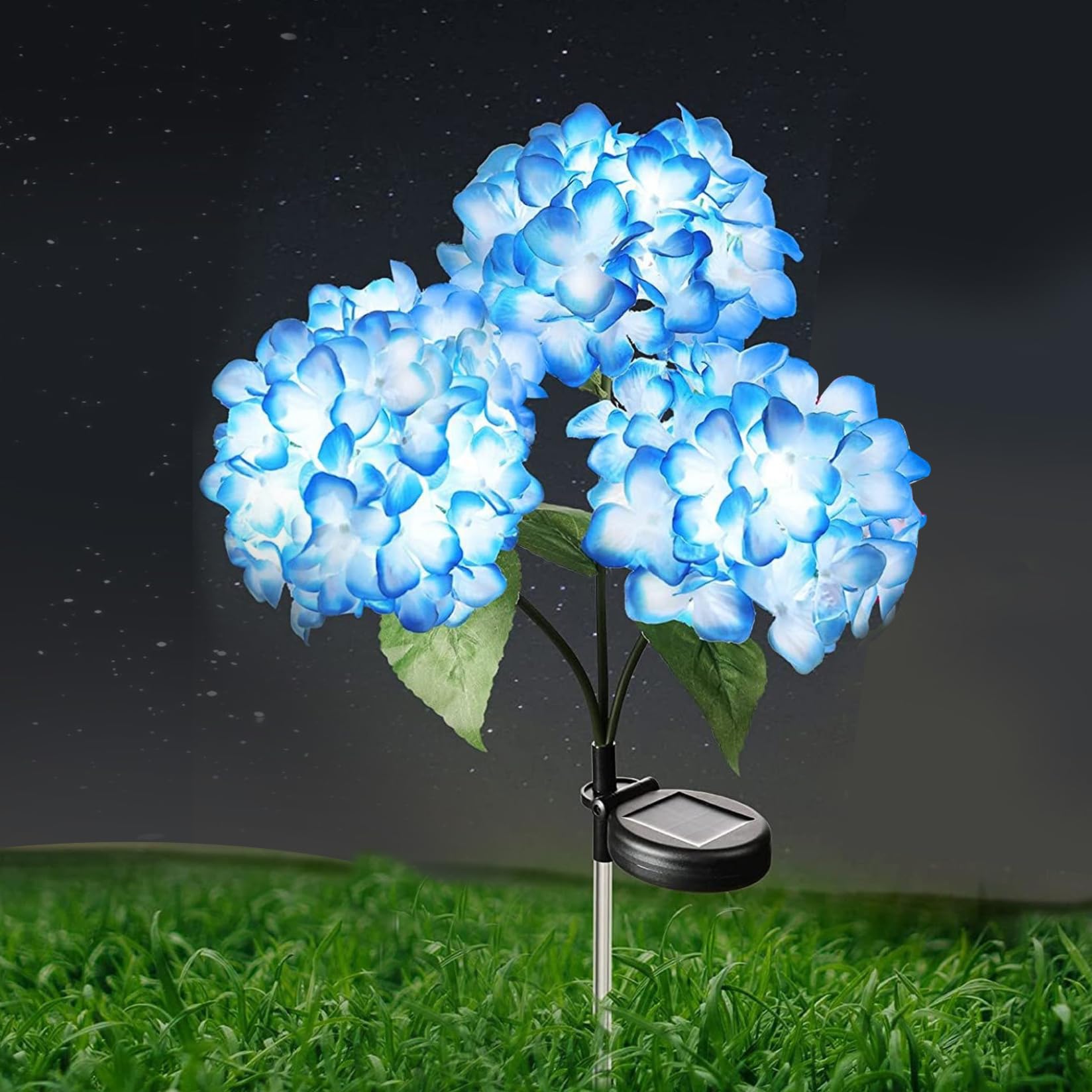 Set 2 x Lampa solara Hortensie 70 cm, lumina calda