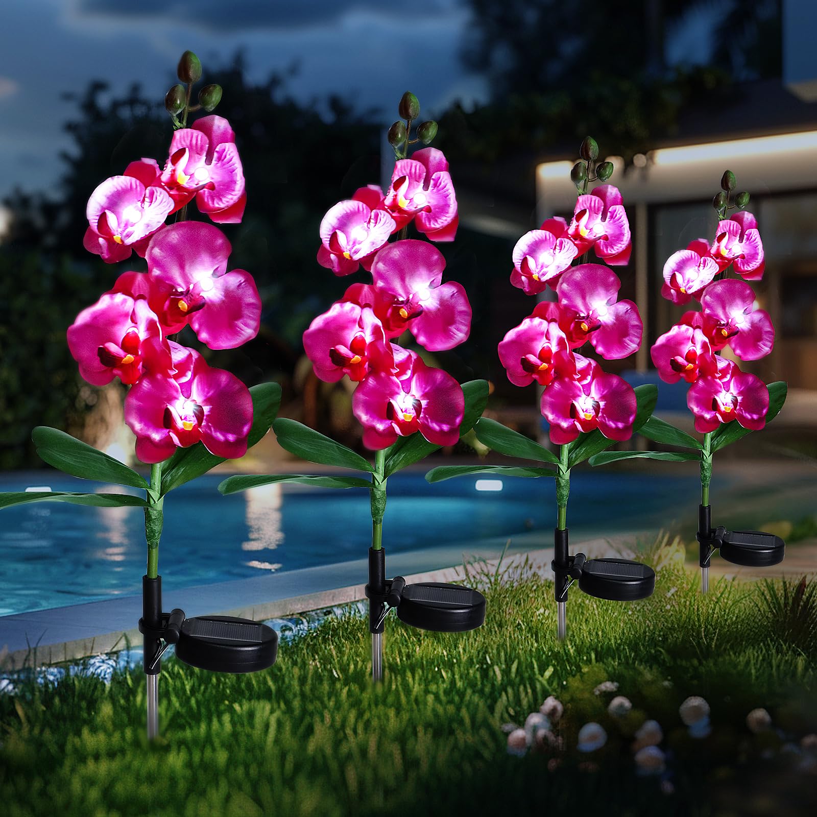 Set 2 x Lampa solara LED Orhidee