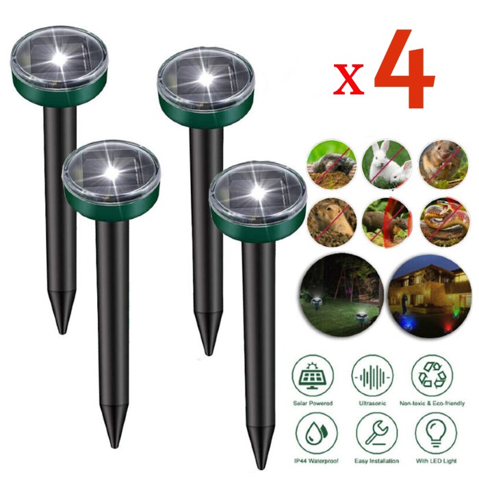 Set 4 x Aparat pentru alungat rozatoare, cartite, efecte sonore si vibratii