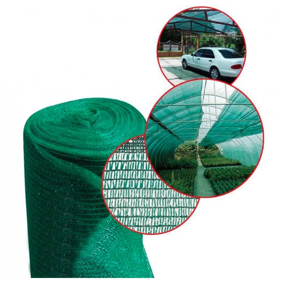 Plasa umbrire, 2x10 M, 90% umbrire + Cadou 50 coliere