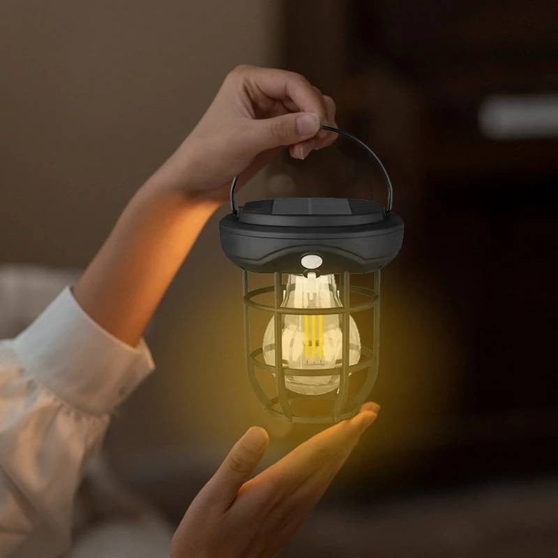 Felinar solar cu lumina calda