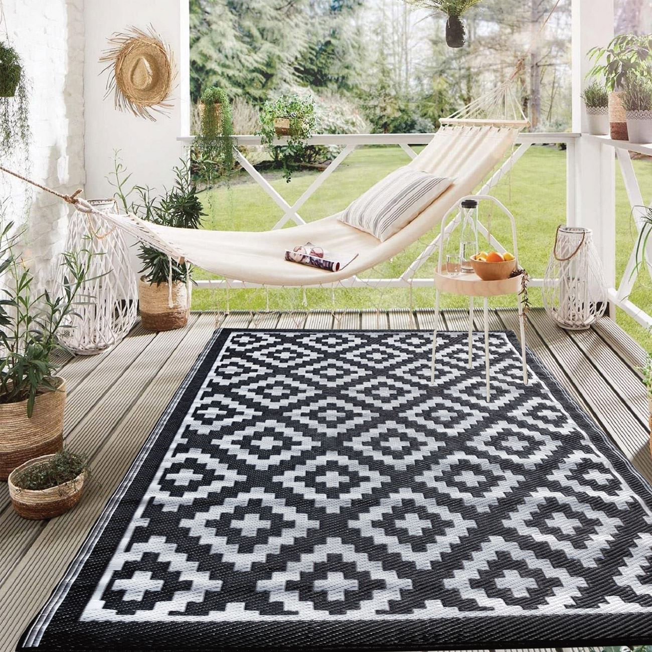 Covor 180x120 cm, cu doua fete, pentru exterior 