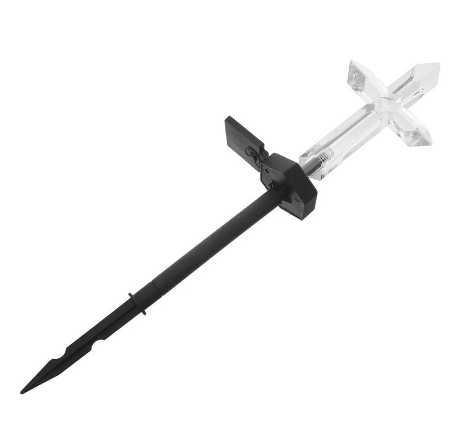 Set 4 x Cruce solara LED pentru mormant