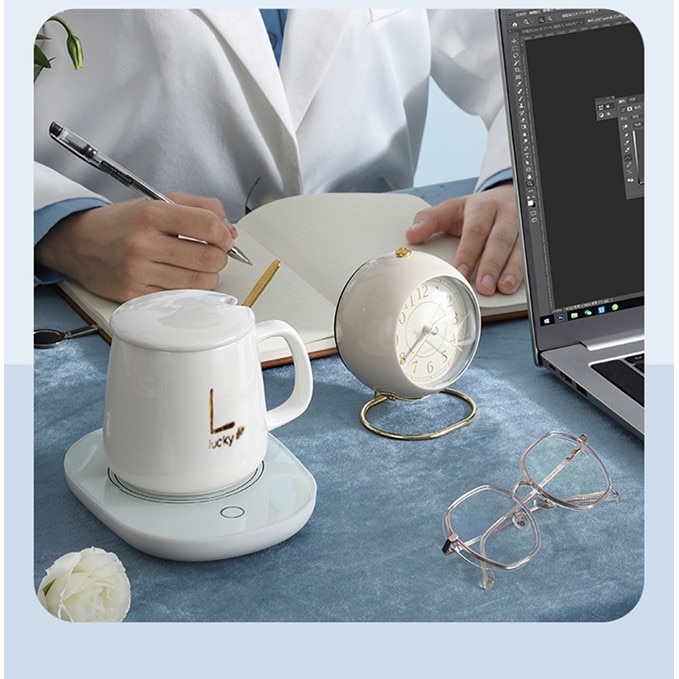 Oferta 1+1, Cana 350 ml, suport termic, Alb