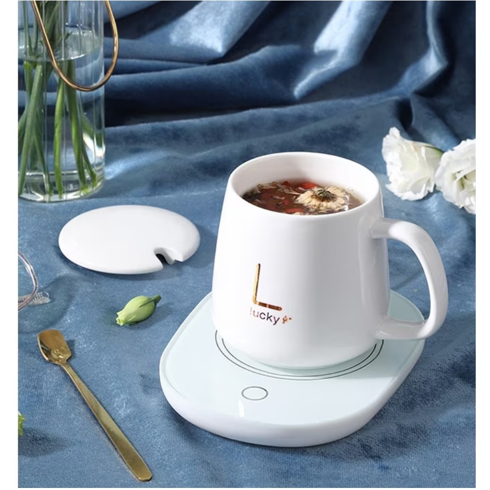 Oferta 1+1, Cana 350 ml, suport termic, Alb