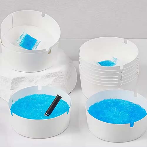 Set 25 scrumiere cu gel, produs de unica folosinta