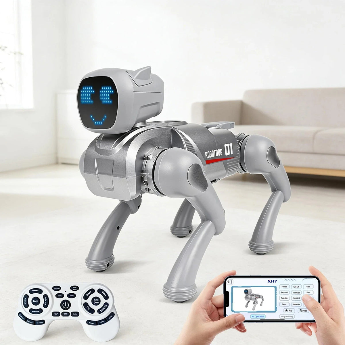 Jucarie interactiva cu recunoastere vocala, Robot Dog Inteligent 01