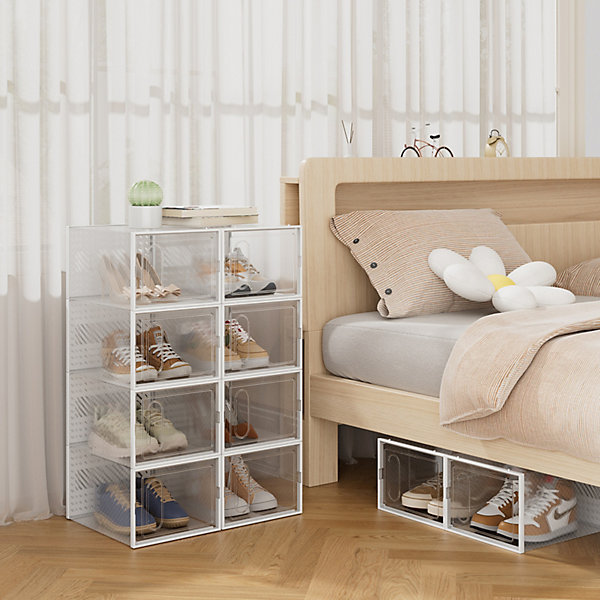 Set 4 cutii organizatoare pentru incaltaminte