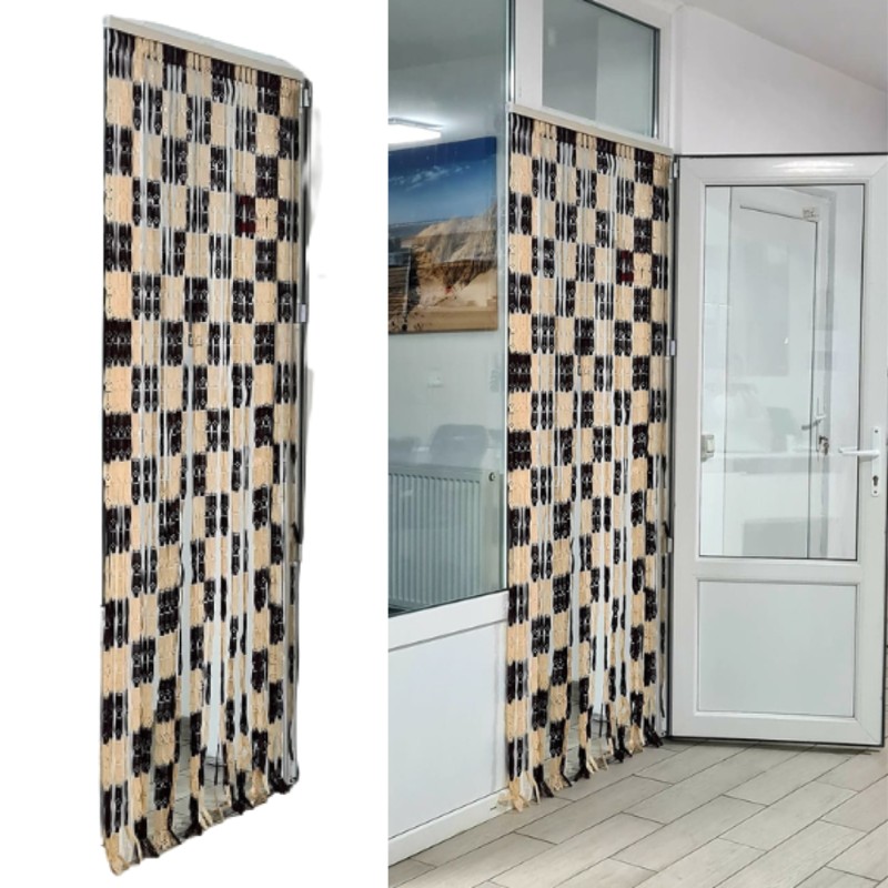 Perdea din plastic impotriva mustelor, prindere cu sina, 200 x 90 cm