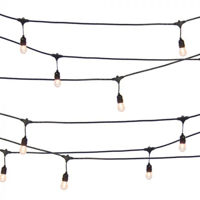 Ghirlanda solara 20 becuri x E27, 20 metri, becuri incluse