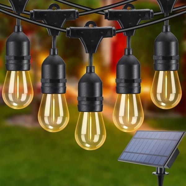Ghirlanda solara 30 becuri x E27, 30 metri, becuri incluse