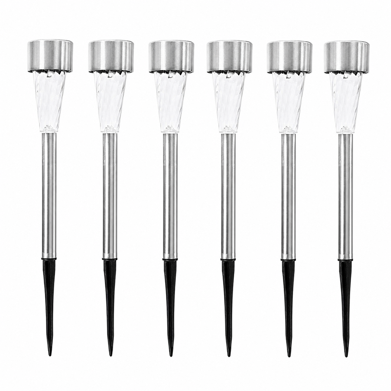 Set 6 x Lampa solara 31 cm, Argintiu