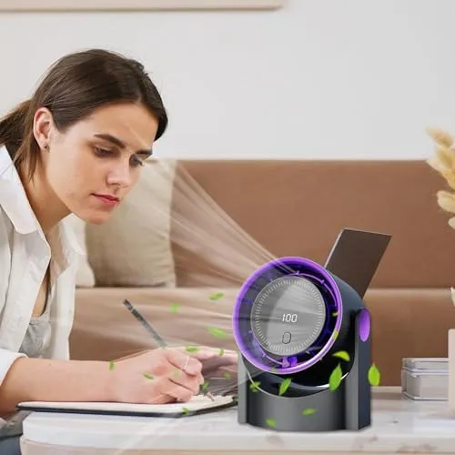 Ventilator portabil, 100 de viteze, incarcare USB-C, 2000 mAh