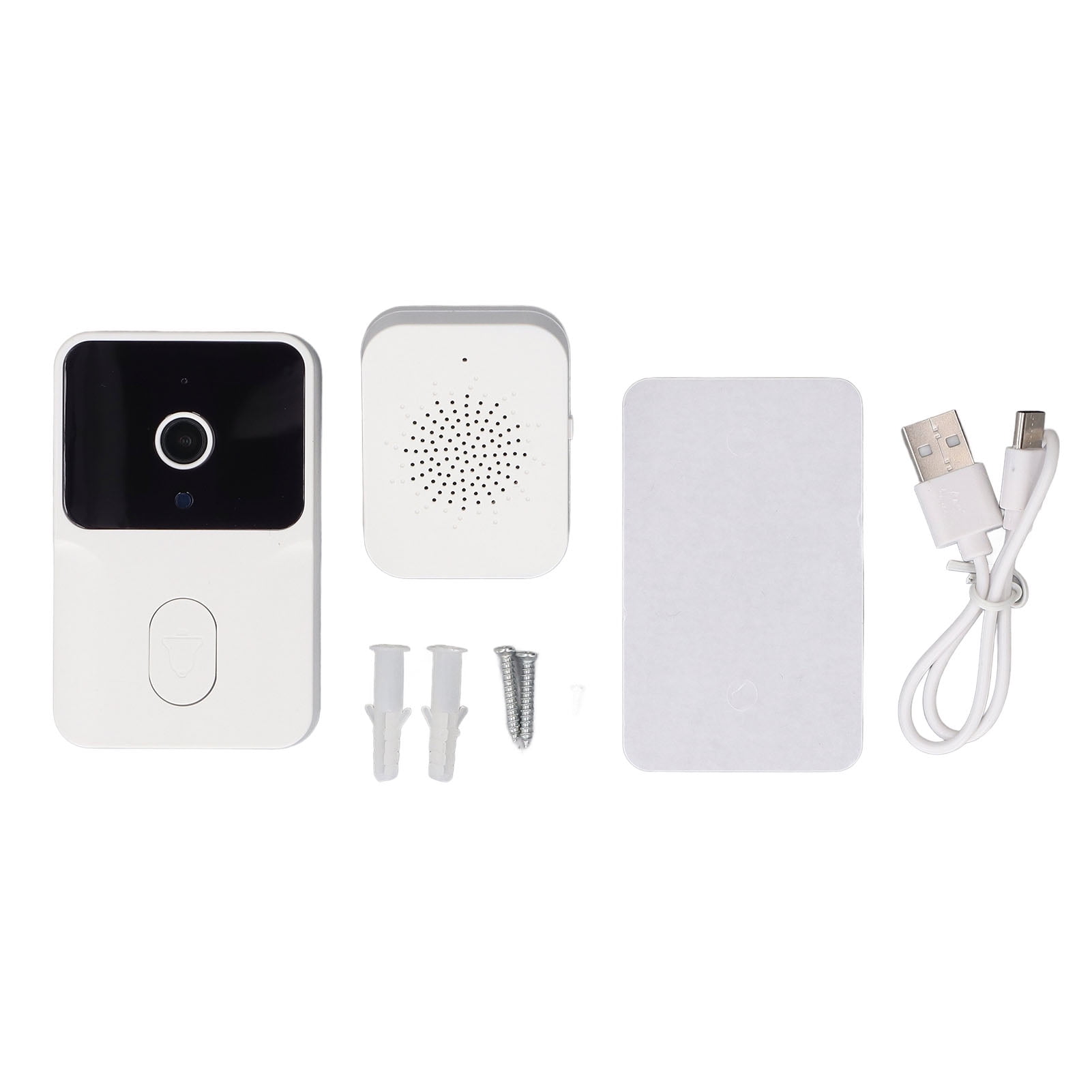Sonerie Video Smart 4K WiFi, Night Vision, Audio Bidirectional, Alb
