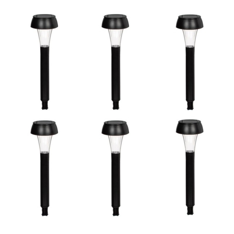 Set 6 x lampa solara 18.5 cm, Negru
