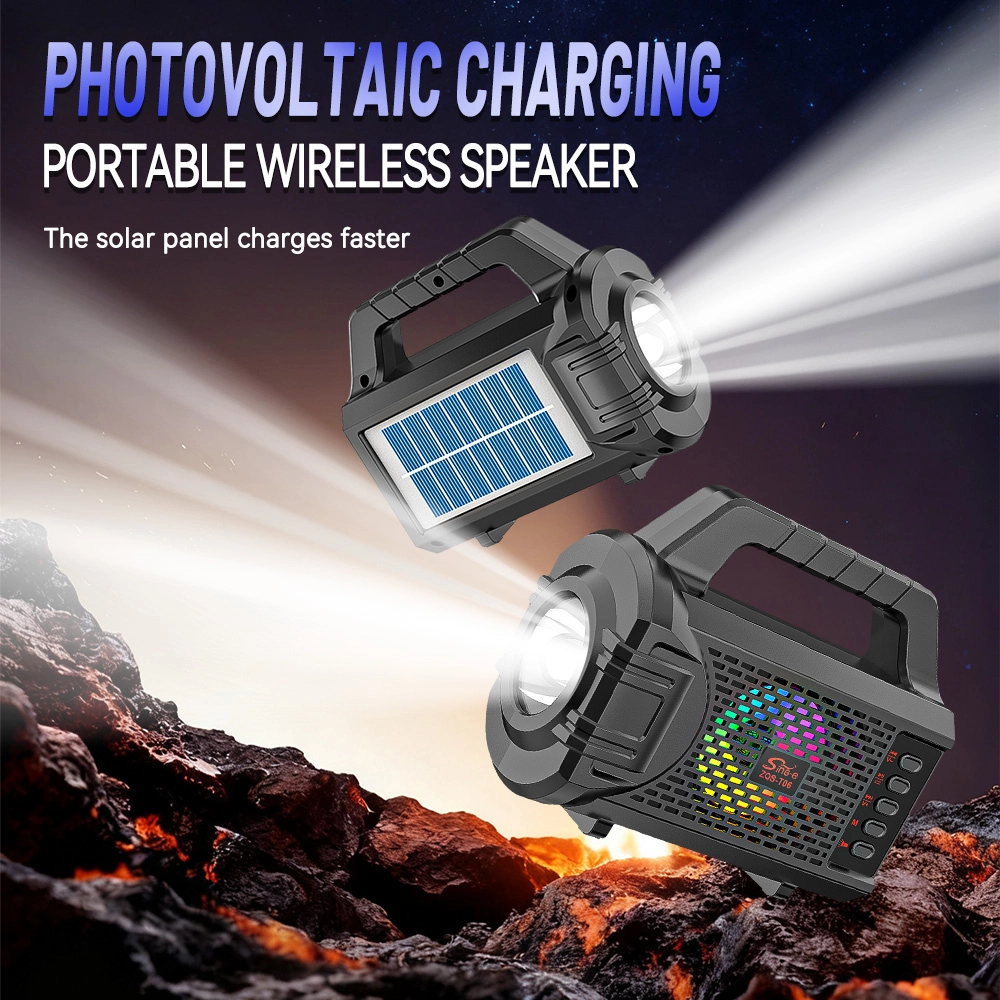 Boxa Bluetooth cu panou solar, lanterna, 5 W
