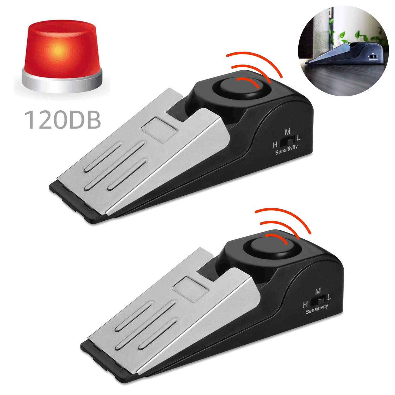 Opritor de usa cu alarma si senzor de vibratie