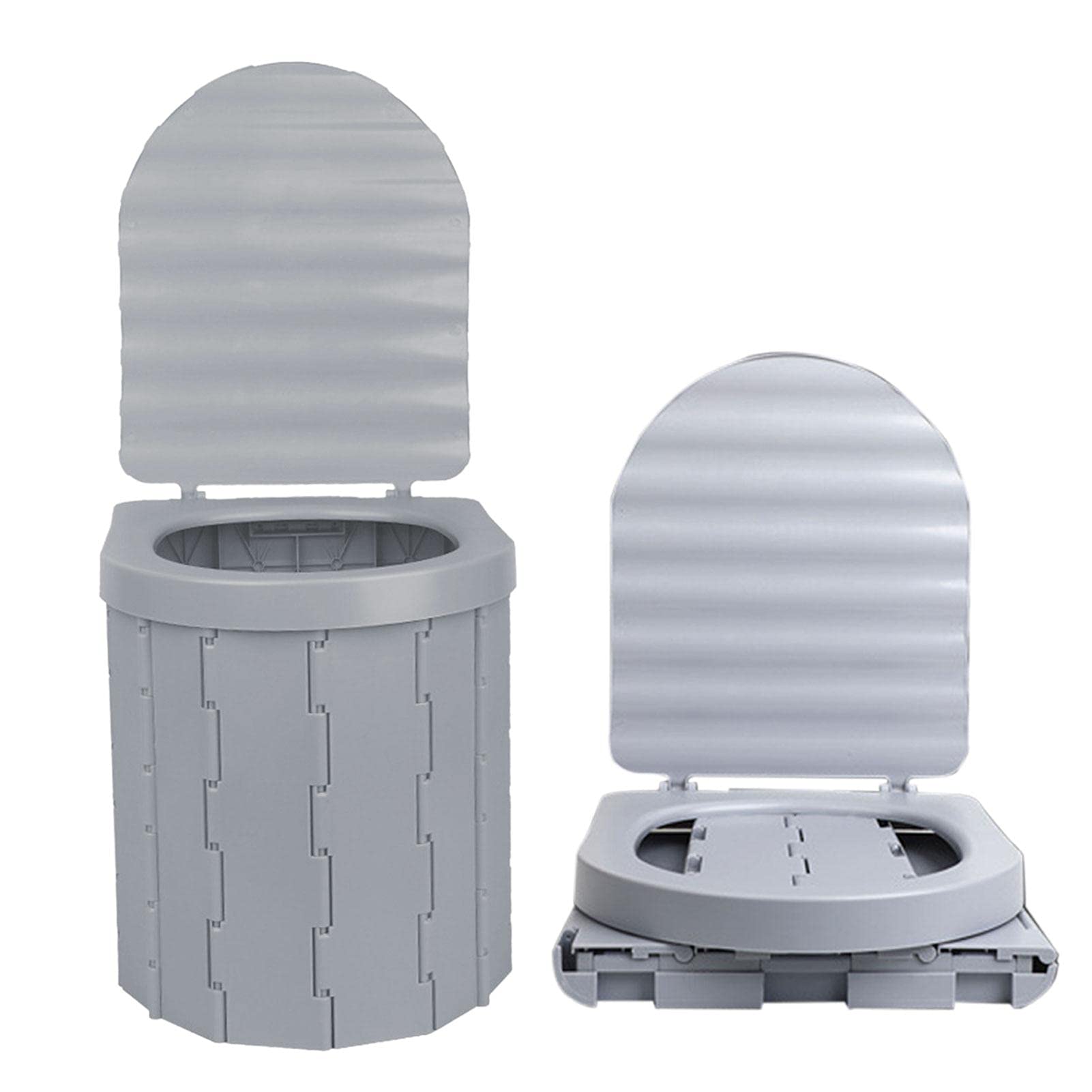 Toaleta portabila, pliabila pentru camping, Gri