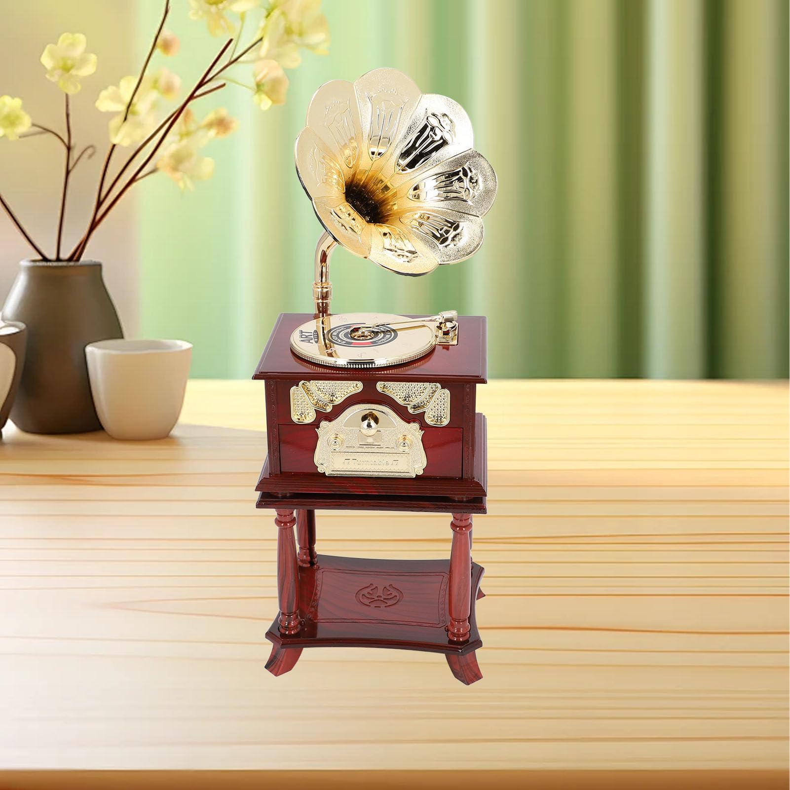 Boxa Vintage Fonograf, Bluetooth, USB/TF, Baterie 1200 MAh