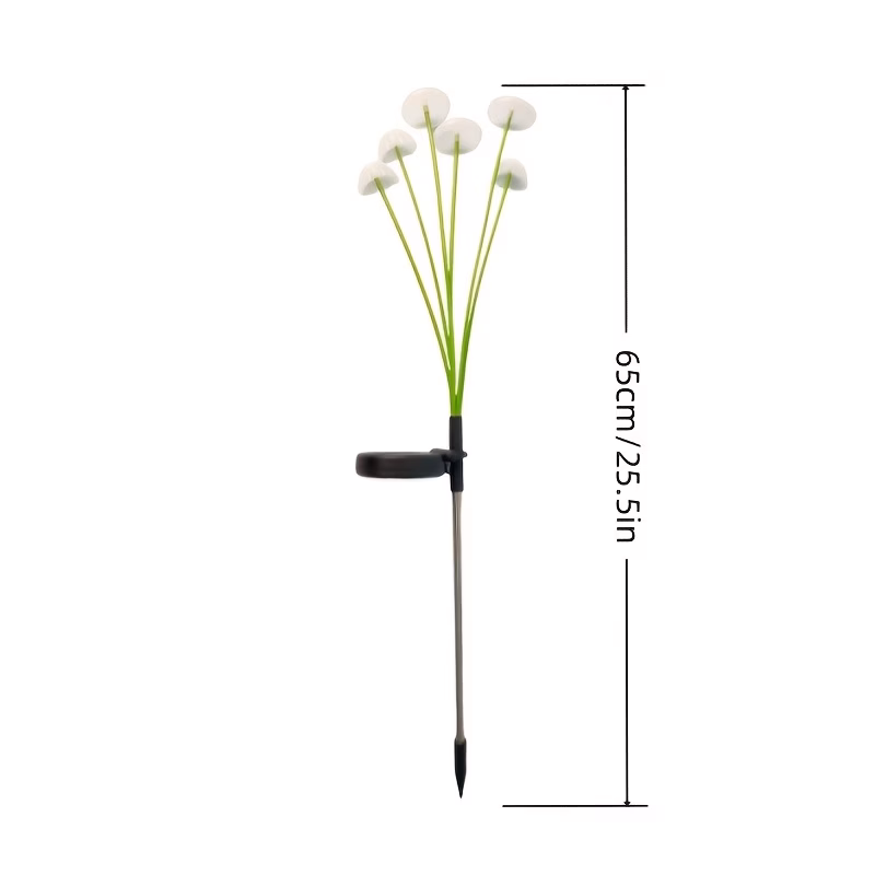 Set 4 x lampa solara 6 LED Jellyfish, Alb cald