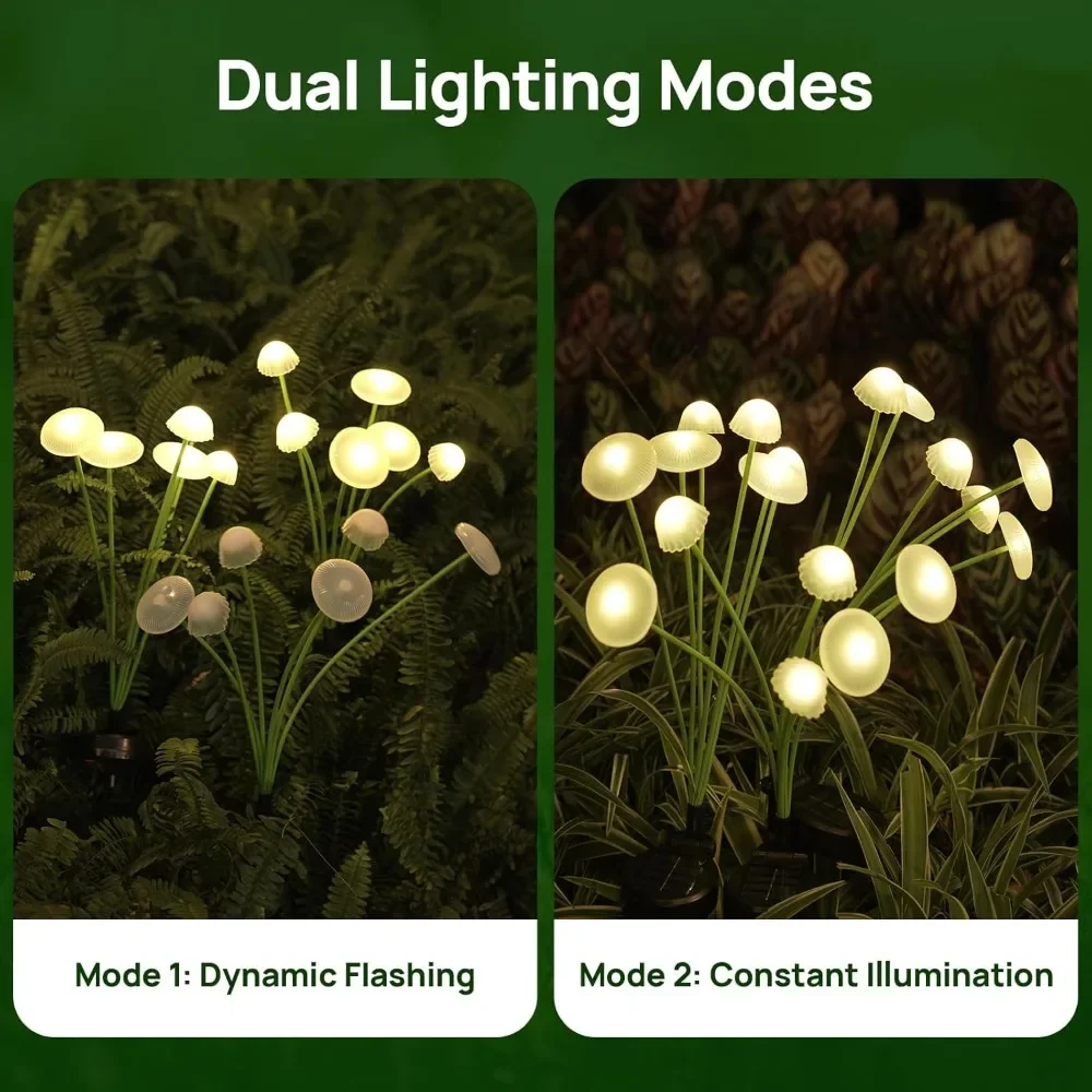 Set 4 x lampa solara 6 LED Jellyfish, Alb cald