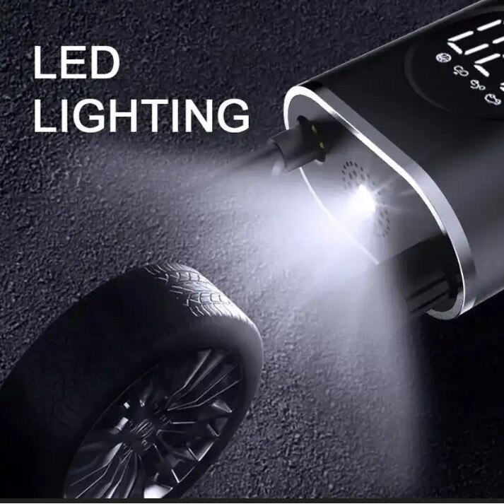Pompa electrica de aer, Baterie 4000 mAh, USB, Lanterna LED