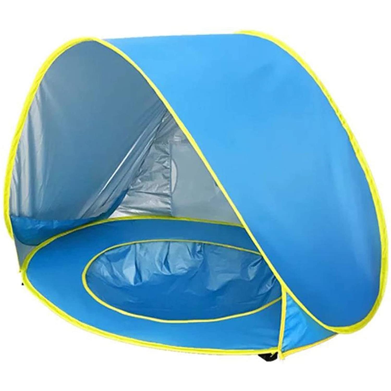 Cort de plaja cu piscina pentru bebelusi, protectie UV - albastru