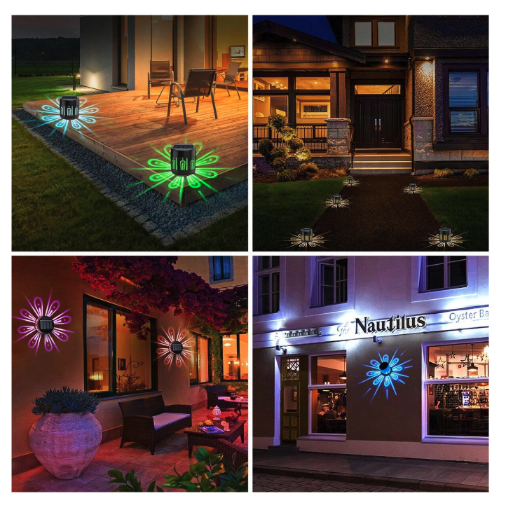 Set 6 lampi solare, LED RGB