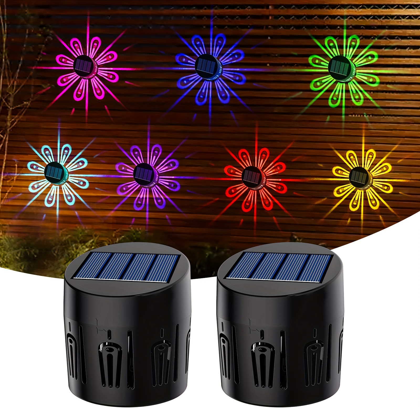 Set 6 lampi solare, LED RGB