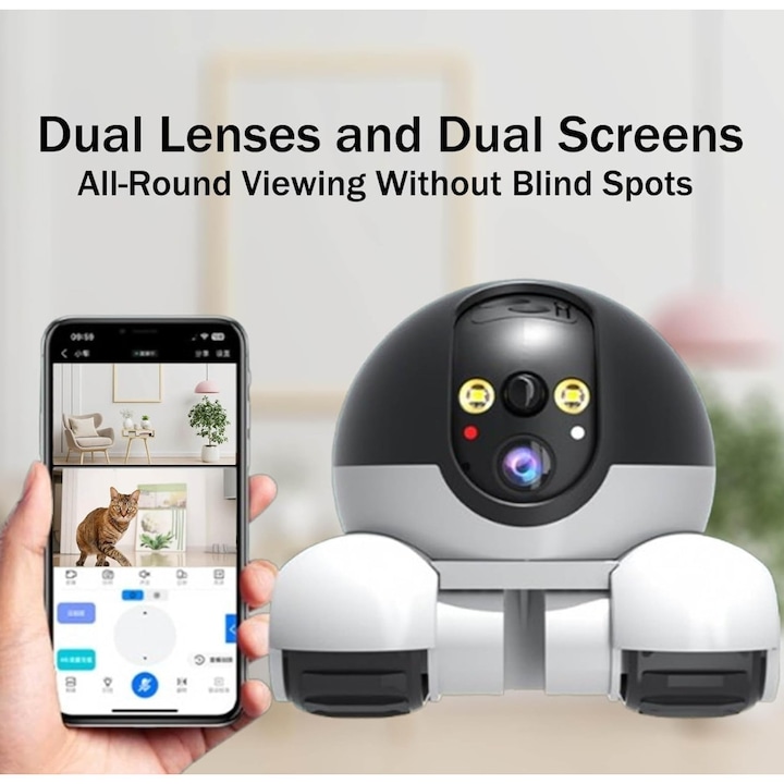 Camera Smart WiFi 1080p pentru animale de companie