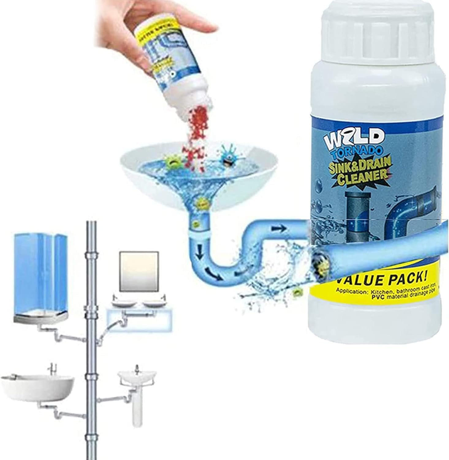Set 2 x solutie pentru desfundarea tevilor, Wild Tornado