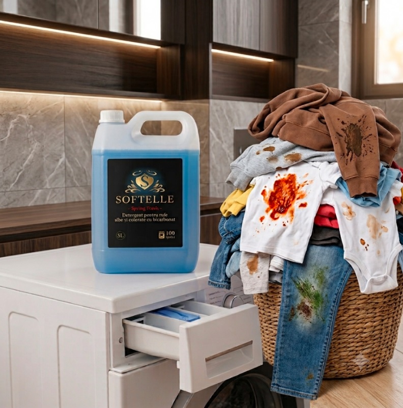 Detergent lichid Spring Fresh 5L, 100 de spalari, rufe albe si colorate