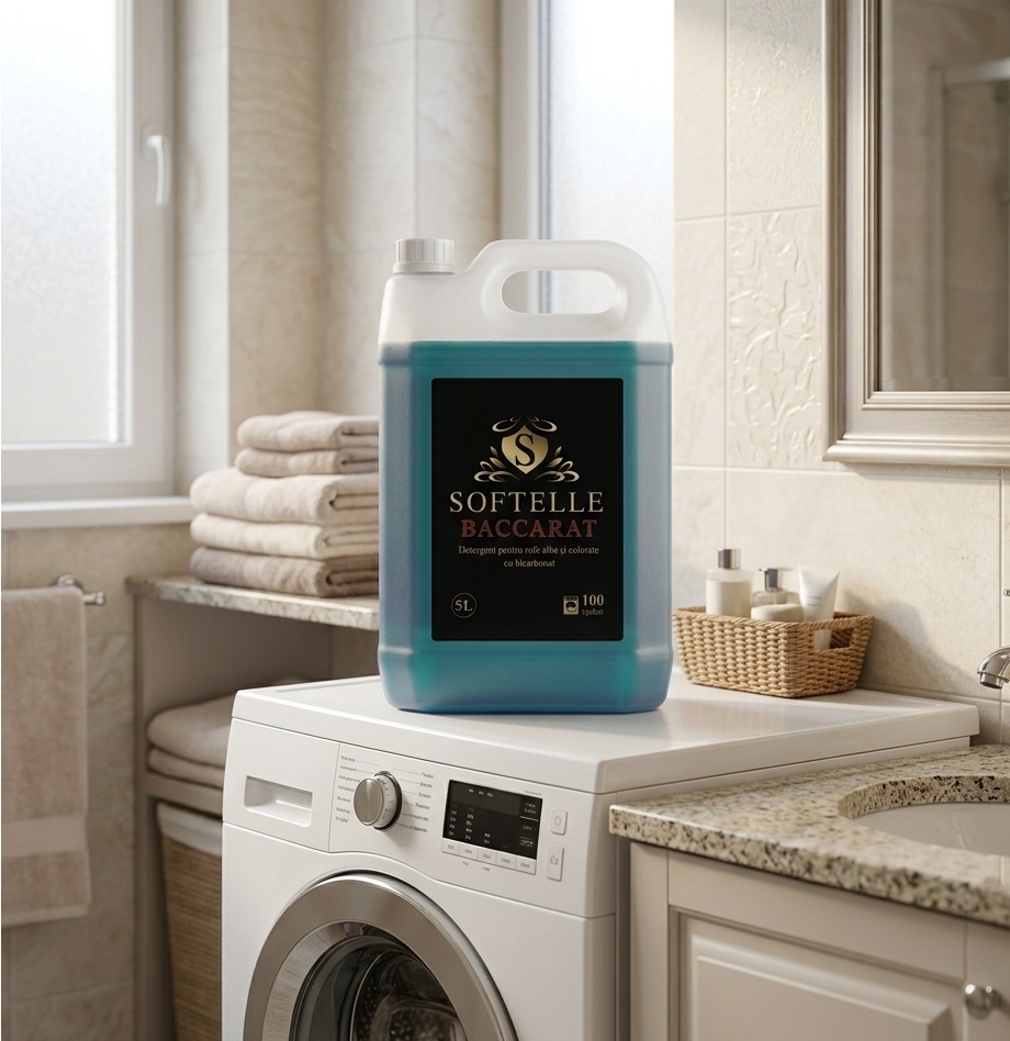 Set 3 x Detergent lichid Baccarat 5L, 100 de spalari, rufe albe si colorate