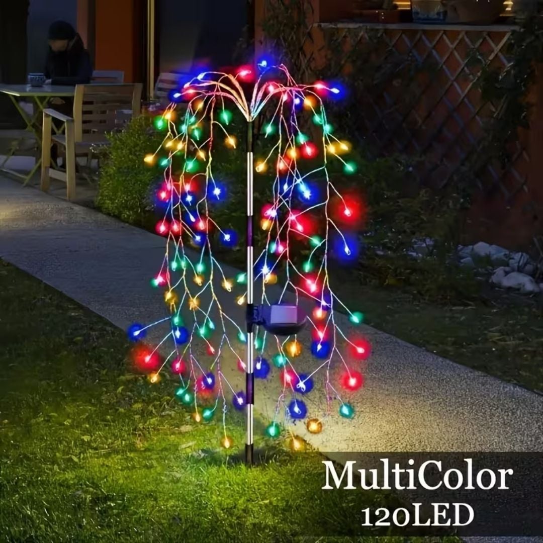 Set 2 x lampa solara tip salcie, 120 LED