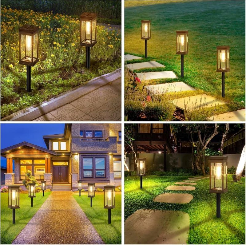 Set 4 x Lampa solara de gradina, IP65, LED Alb cald