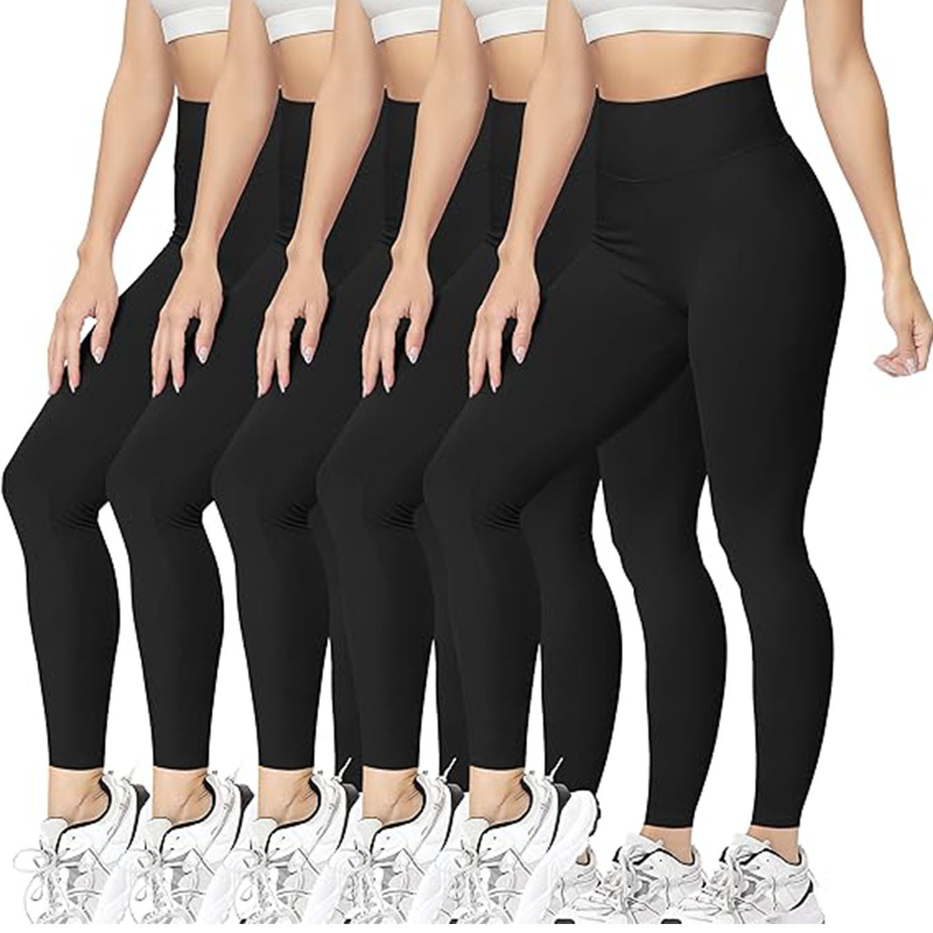 Set 5 colanti vatuiti, 1200 DEN, marime universala, Negru