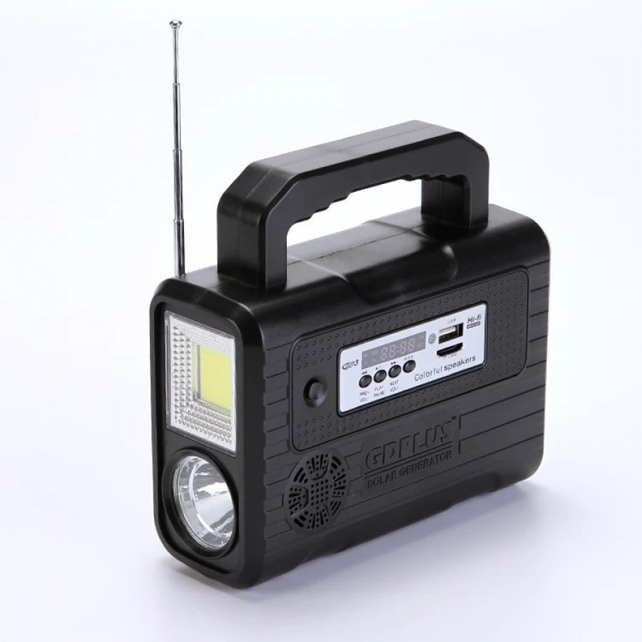 Kit panou solar 3 becuri LED, Radio Bluetooth, GDPLUS GD-8028