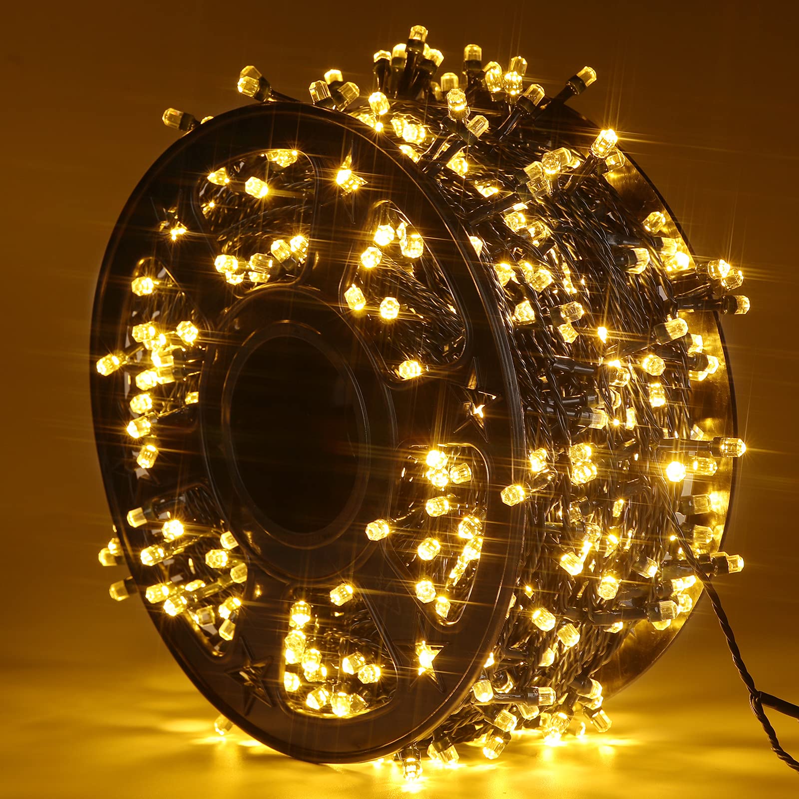 Instalatie rola 50 metri, 300 LED, Alb cald