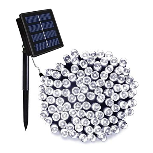 Instalatie solara, 500 LED, 50 M, Alb rece