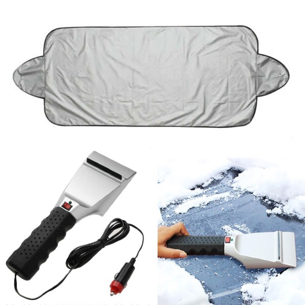 Prelata parbriz 70x145 cm + Racleta electrica 12 V