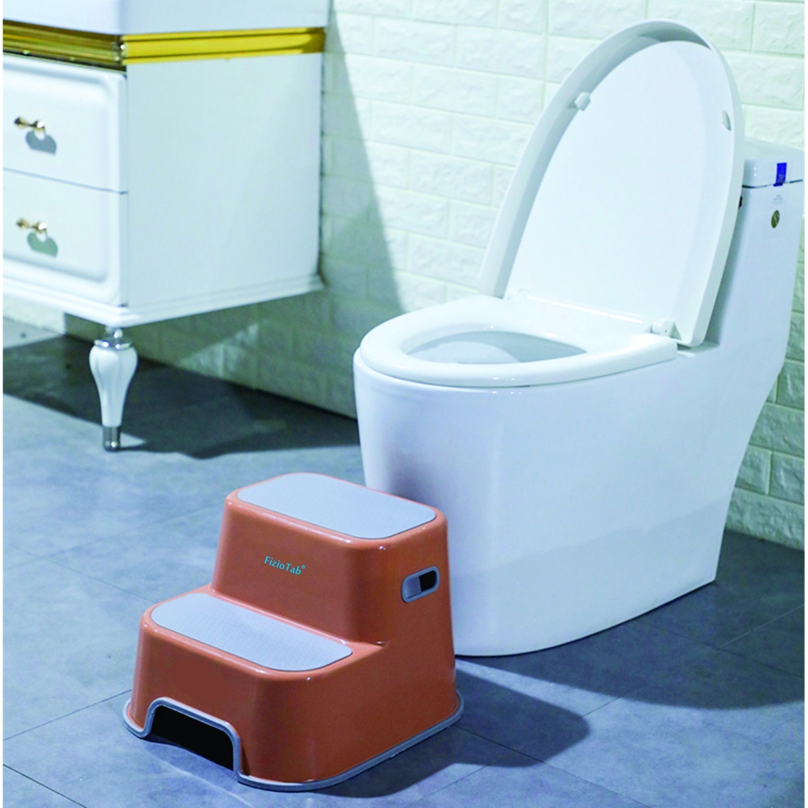 Scaunel inaltator WC pentru copii, FizioTab®Kids, Orange