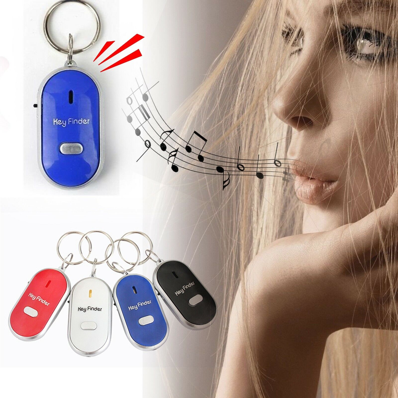 Set 2 x Breloc Key Finder, localizator de chei prin fluierat