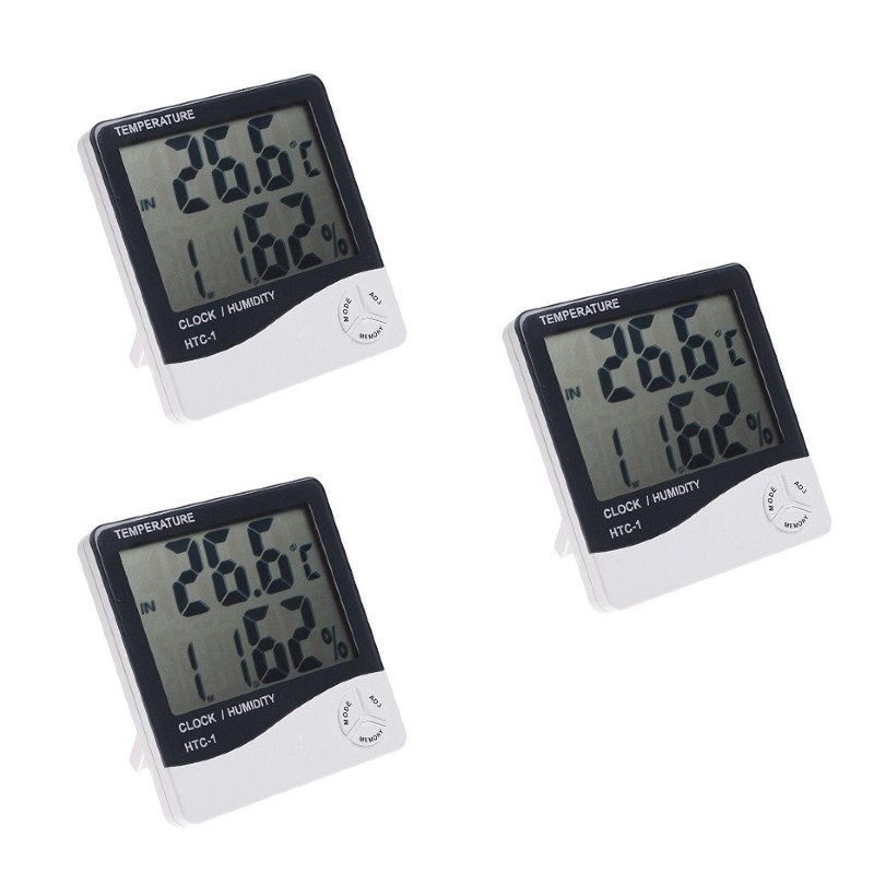 Set 3 x Termohigrometru digital - statie meteo