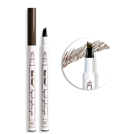 Set 2 x Creion sprancene cu efect de microblading, Maro