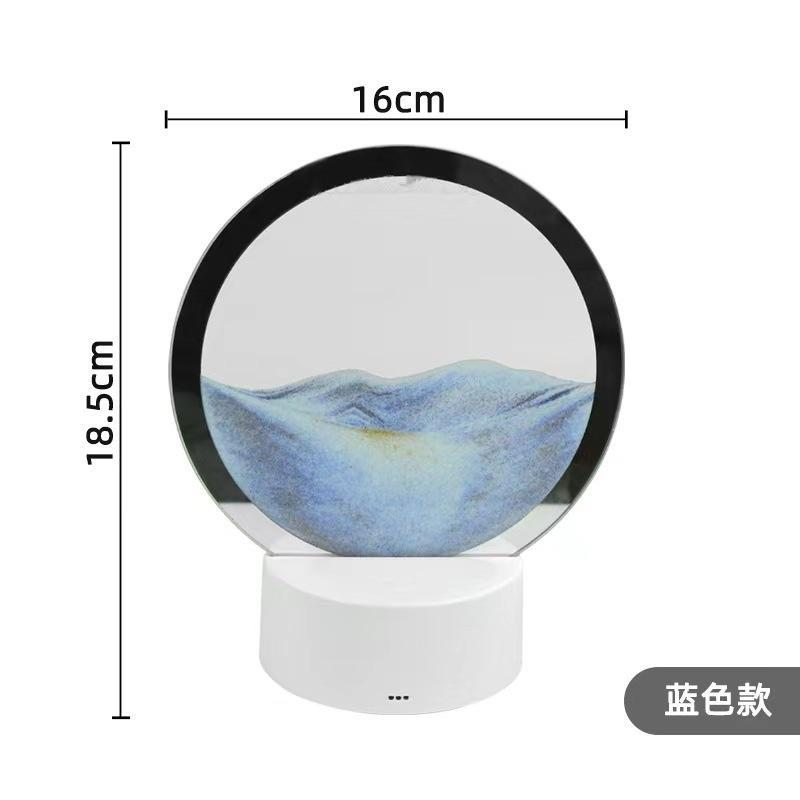 Lampa decorativa tip clepsidra, nisipuri miscatoare, Mov