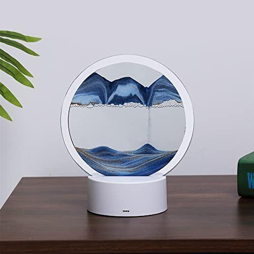 Lampa decorativa tip clepsidra, nisipuri miscatoare, Mov